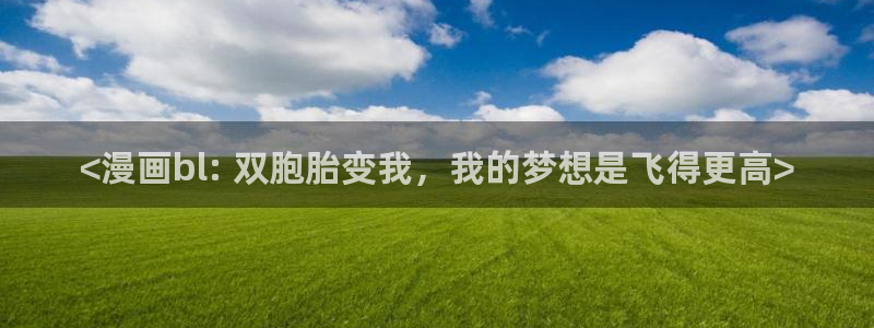 香蕉文化漫画小说更新快：<漫画bl: 双胞胎变我，我的梦想是飞得更高>